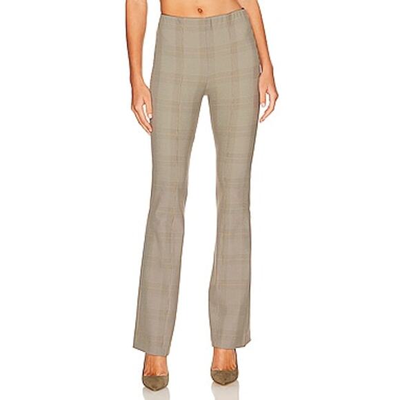 Rag Bone 'Simone' Beige Plaid Flare Pant Size